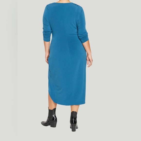 Velvety-Cool Jersey Cinched Dress - Midnight Rain - XL_26-28 - Picture 3 of 9